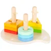Small Foot - Houten Vormen en Sorterten Motoriek Stapelspeelgoed, 10dlg.
