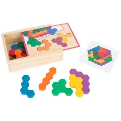 Small Foot  -  Houten Vormenpuzzel Hexagon Best