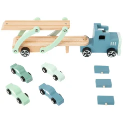 - Houten Vrachtwagen Transporter Chicago met Auto's, 9dlg.><noscript><img width=