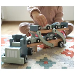 - Houten Vrachtwagen Transporter Chicago met Auto's, 9dlg.><noscript><img width=