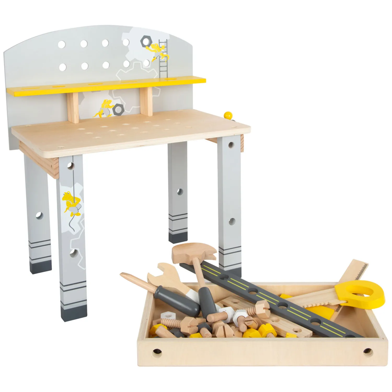 - Houten Werkbank Compact Miniwob, 34dlg.-Small Foot New