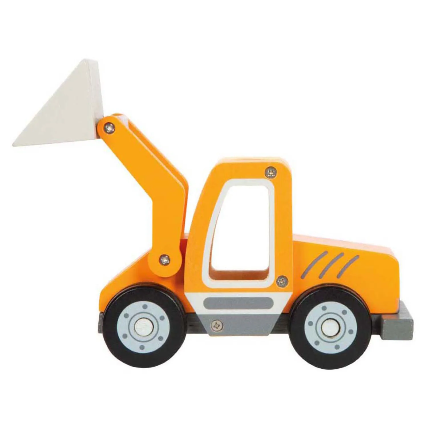 - Houten Wiellader met Shovel-Small Foot Hot