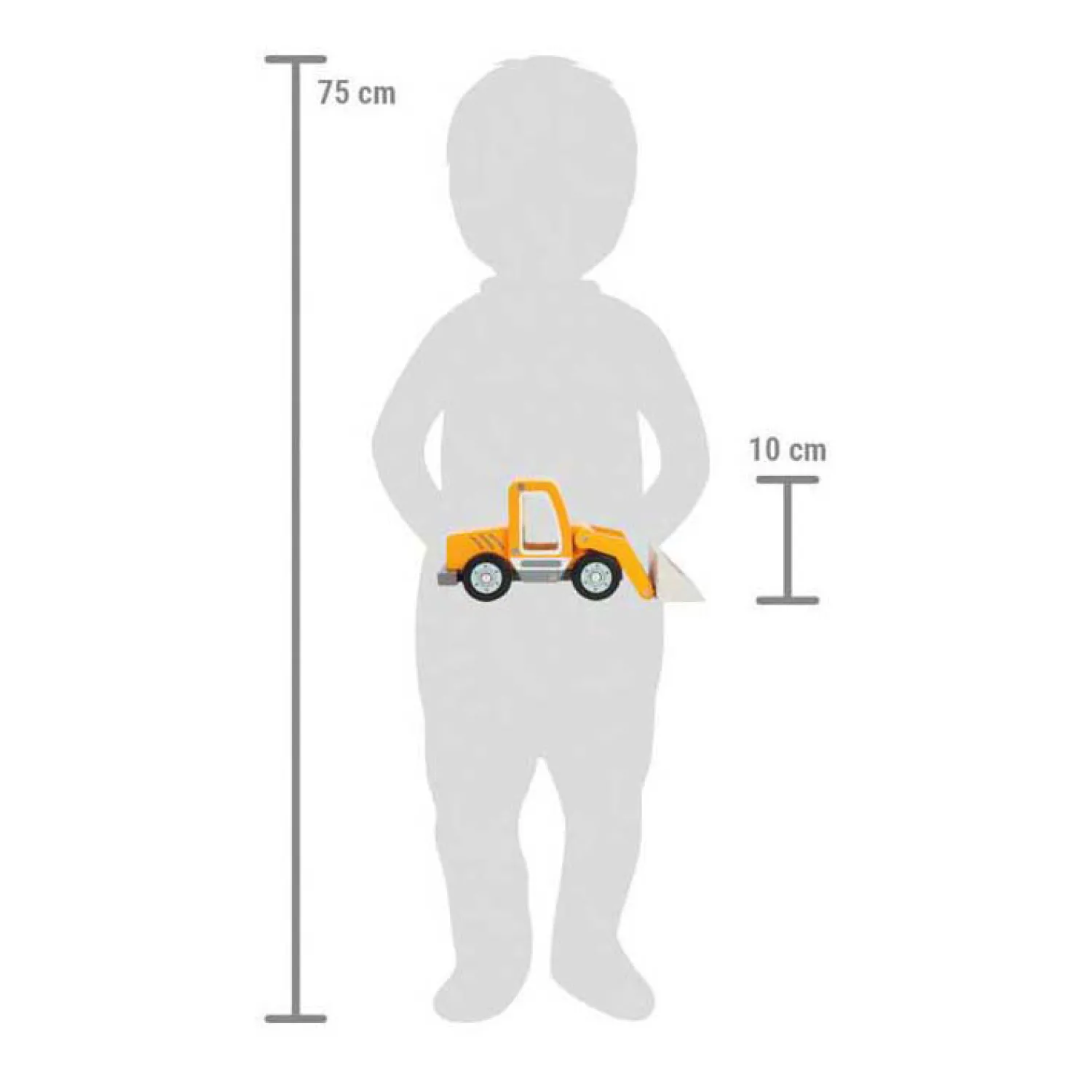 - Houten Wiellader met Shovel-Small Foot Hot