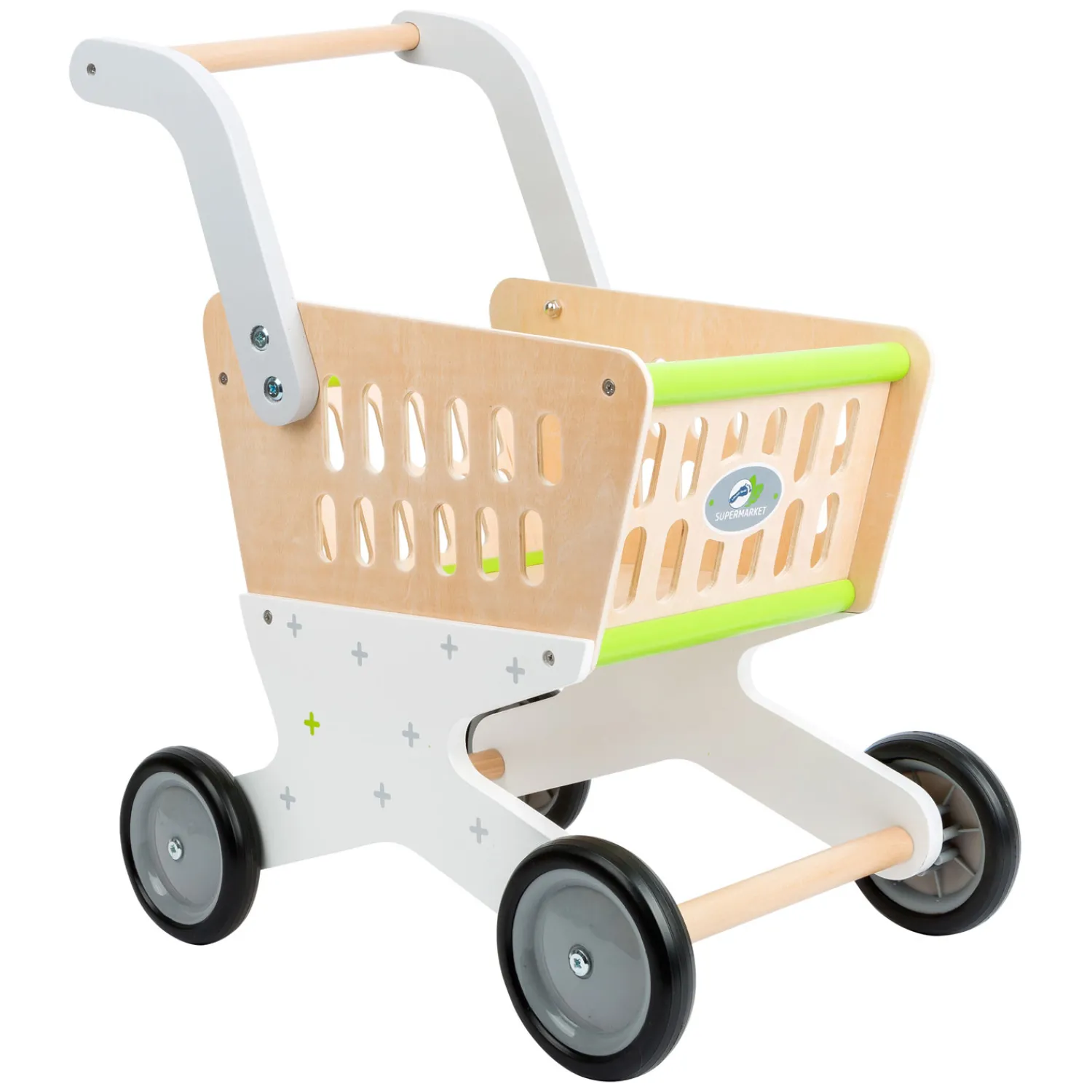 Small Foot - Houten Winkelwagen Supermarkt Discount