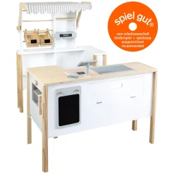 - Houten Winkel Wit met Kassa en Lopende Band-Small Foot Clearance