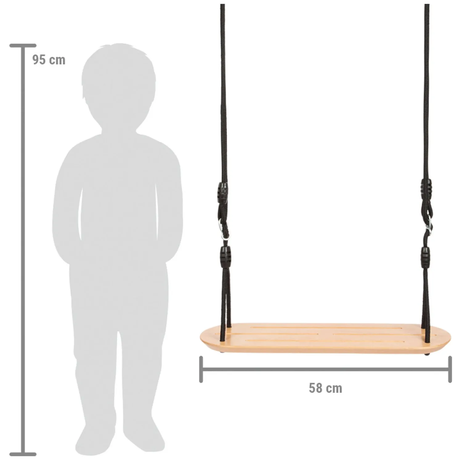 - Houten XL Bordschommel Black Line-Small Foot Online