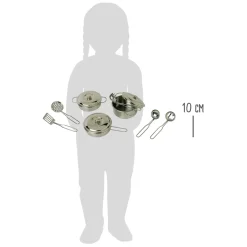 - Metalen Pannenset, 11dlg,-Small Foot Sale