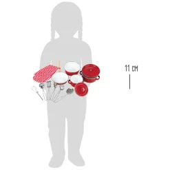 - Pannen en Kookgerei Set Rood, 11dlg.-Small Foot Clearance