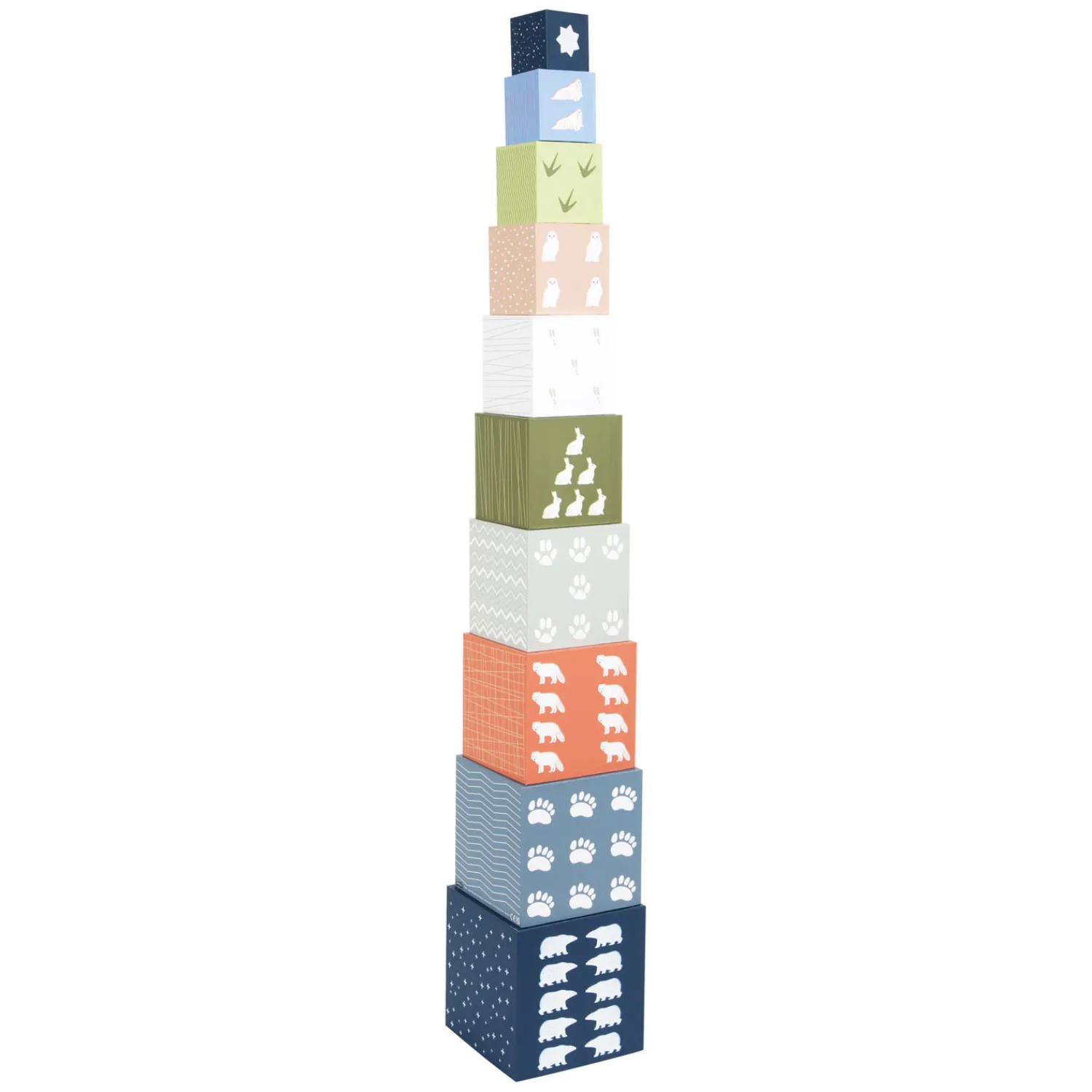 Small Foot - Stapelblokken Karton Arctic, 10dlg.