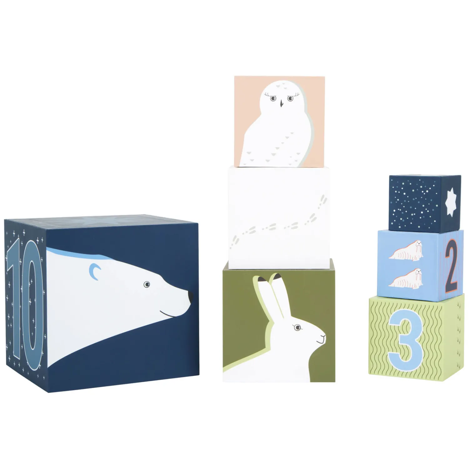 Small Foot - Stapelblokken Karton Arctic, 10dlg.