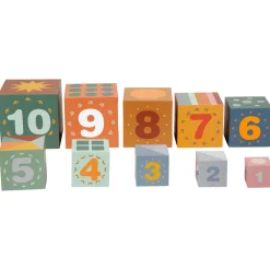  -  Stapelblokken Safari Karton, 10dlg.-Small Foot Hot