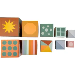  -  Stapelblokken Safari Karton, 10dlg.-Small Foot Hot