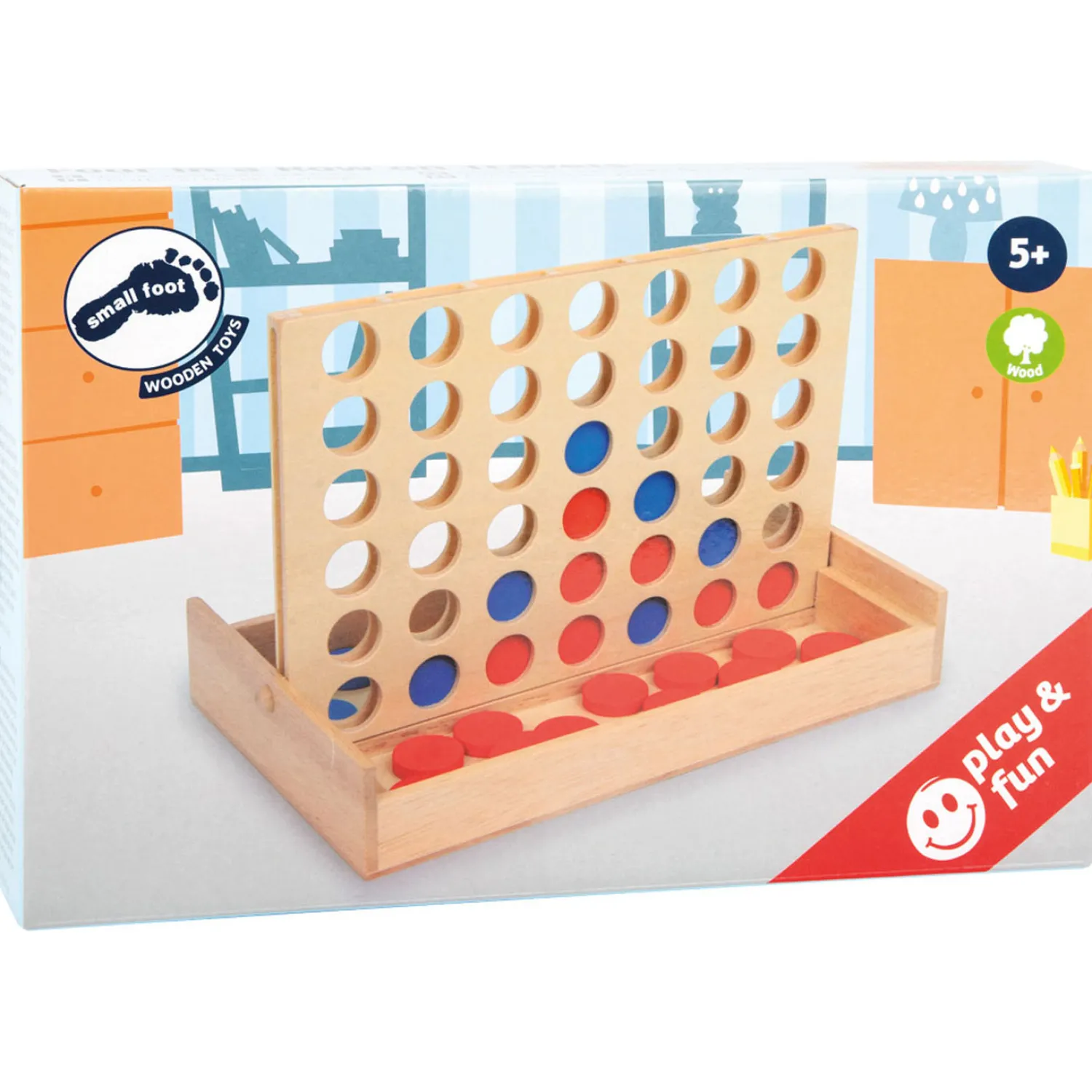 - Vier op een Lijn Reisspel Hout-Small Foot Best