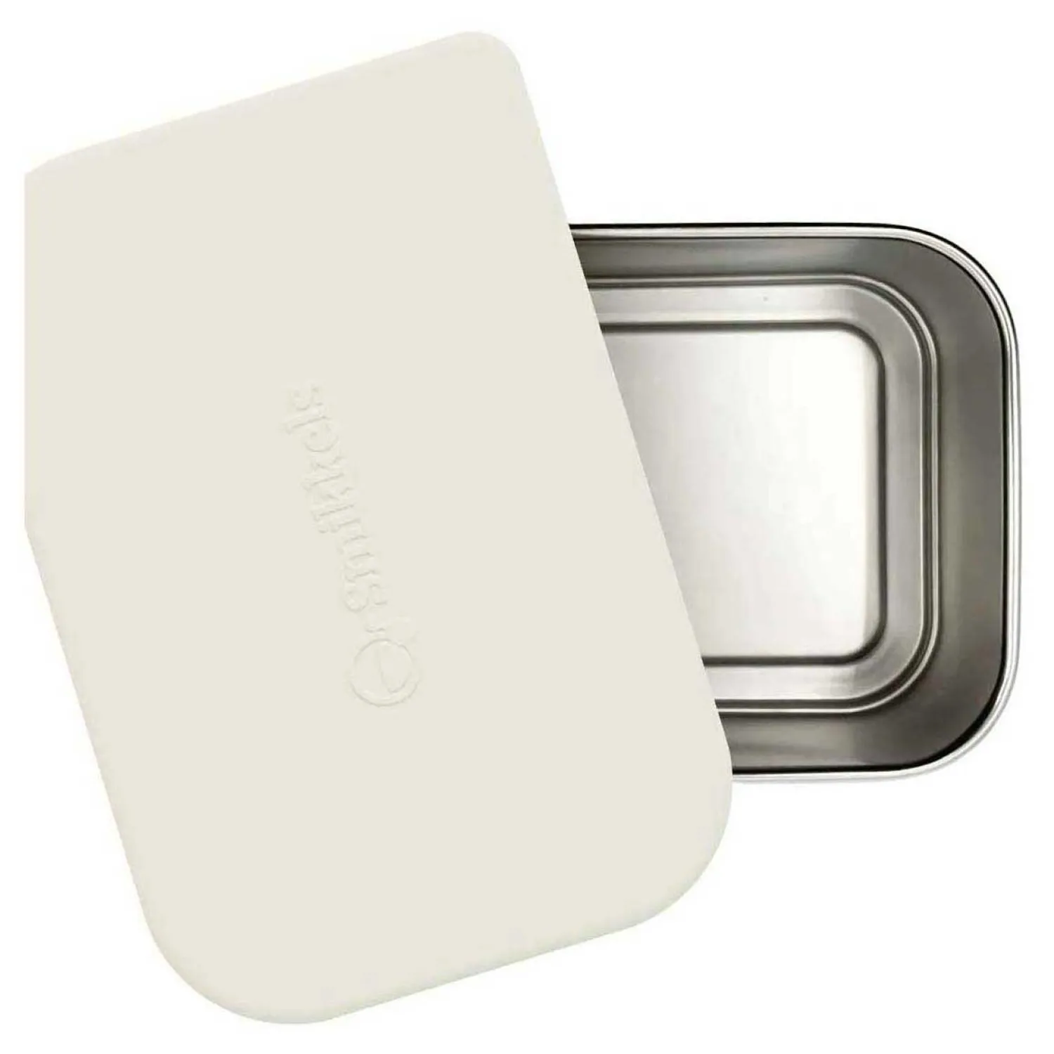 Smikkels RVS Broodtrommel met Siliconen Deksel 900ml - Wit Discount