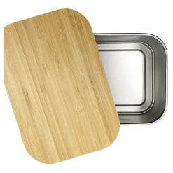 Smikkels RVS Broodtrommel met Bamboe Deksel 900ml - Wit><noscript><img width=