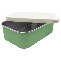 Smikkels RVS Broodtrommel met Siliconen Deksel 900ml - Groen><noscript><img width=