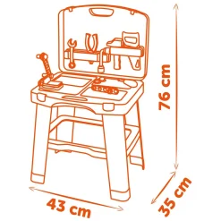 Black & Decker Bricolo Smart Werkbank Inklapbaar in Koffer, 33dlg.-Smoby