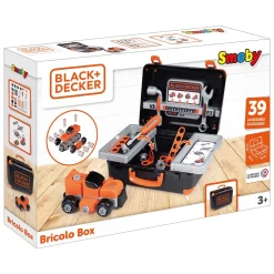 Smoby Black & Decker Bricolo Gereedschapskoffer Zwart, 39dlg. Clearance