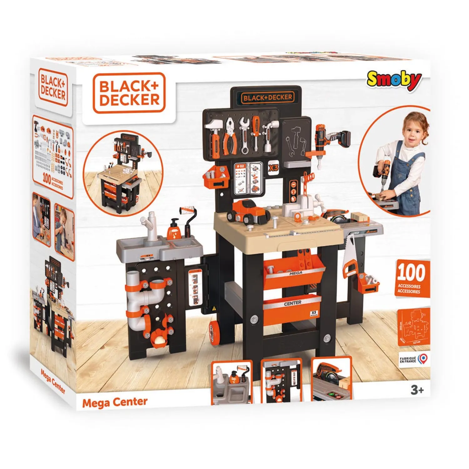 Smoby Black & Decker Mega Center, 100dlg. Clearance