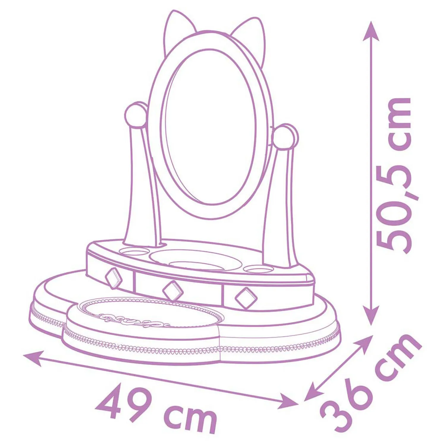 Gabby's Poppenhuis Tafelblad Kaptafel, 12dlg.>Smoby Best