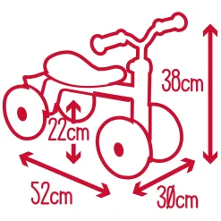 Smoby Rookie Ride-On Loopauto Rood New