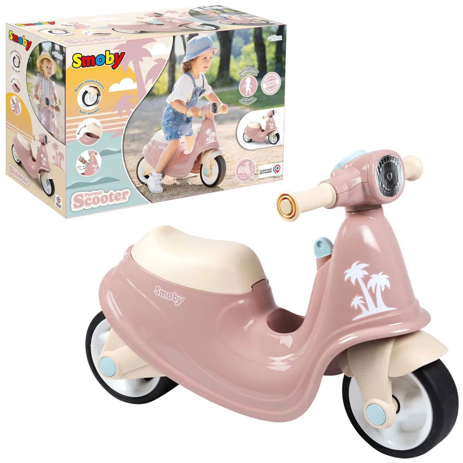 Scooter Loopauto Roze-Smoby Clearance