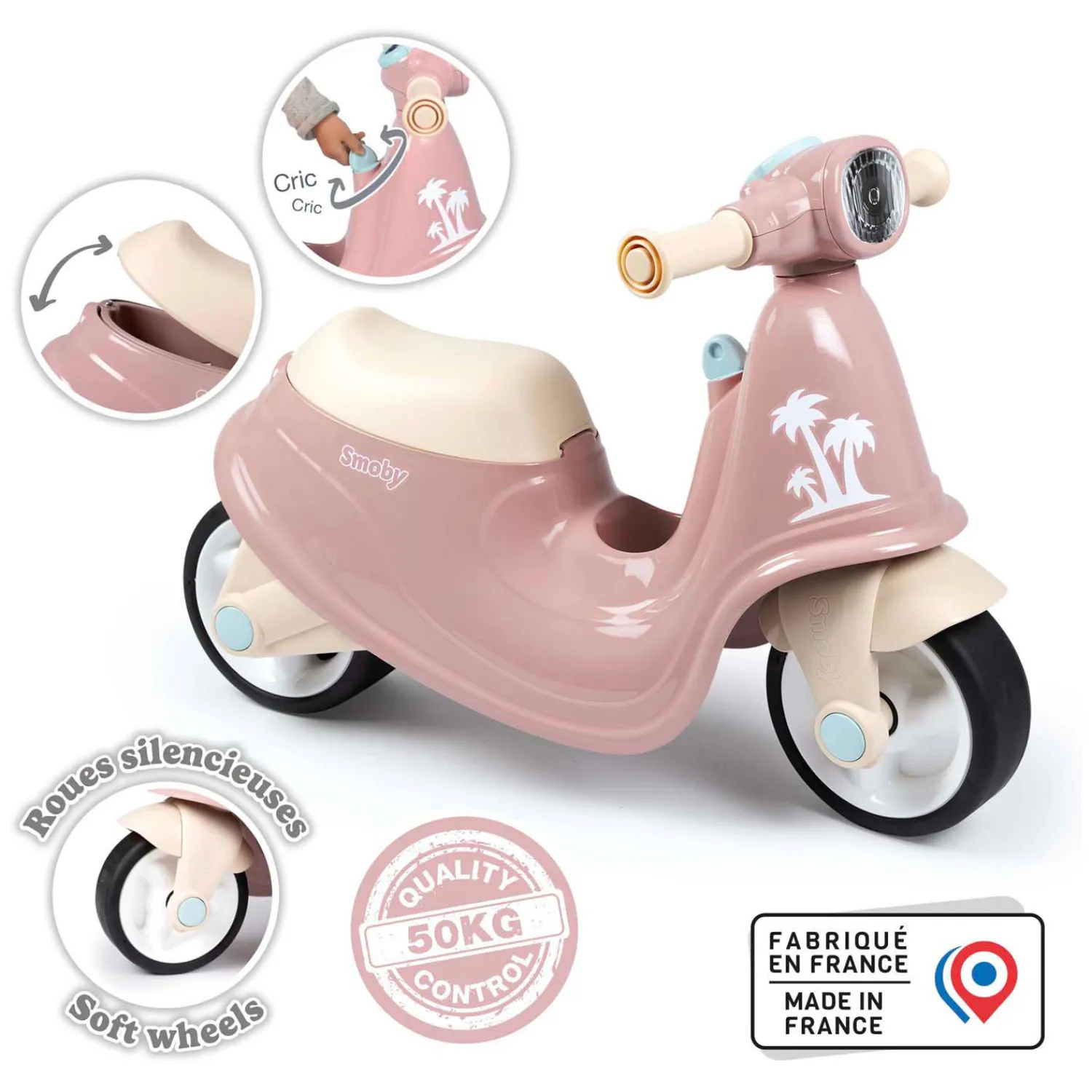 Scooter Loopauto Roze-Smoby Clearance
