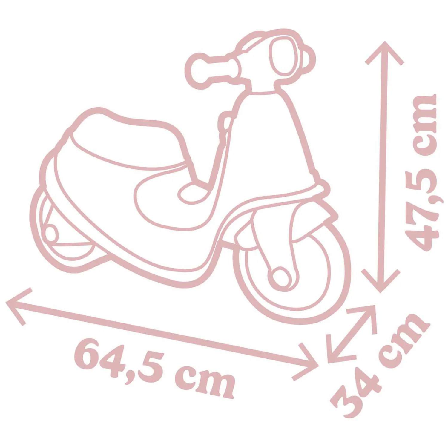 Scooter Loopauto Roze-Smoby Clearance