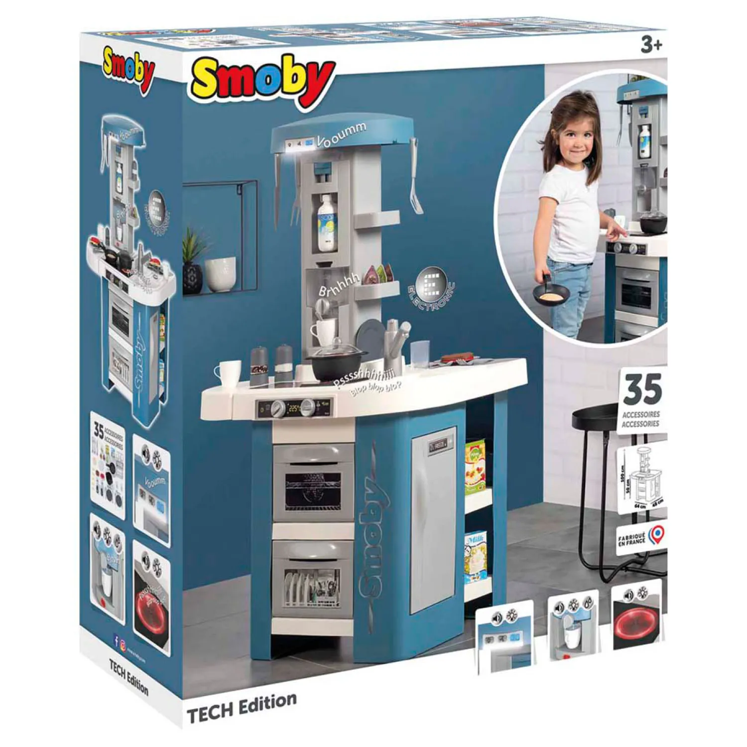 Smoby Tech Editie Speelkeuken, 35dlg. Clearance