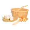 Snij-Eieren Hout in Kunststof Rieten Mandje> Best