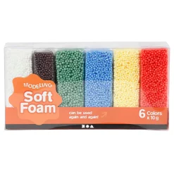 Creativ Company Soft Foam Clay Standaard Kleuren, 6x10gr. New