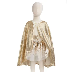 Great Pretenders Sparkle Cape met Pailletten Goud, 4-6 jaar New