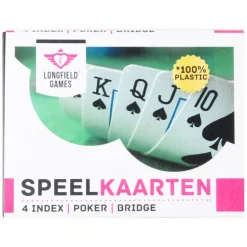 Speelkaarten 100% plastic, 2 sets in kunsstof doos- Discount