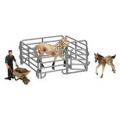 Speelset Paarden met Verzorger - Paarden met Stippen> Clearance