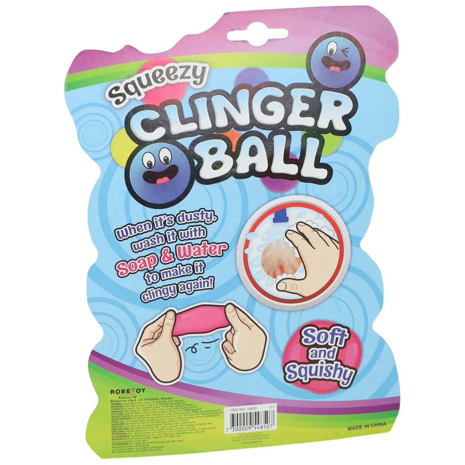 Squeeze Bal Sticky Wall, 6st> Outlet