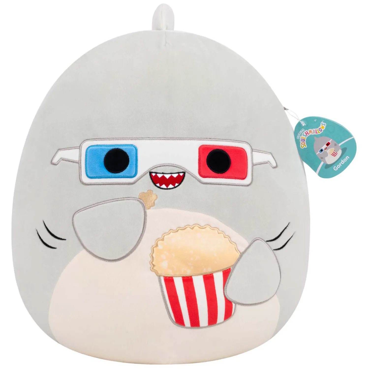 Squishmallows Knuffel Pluche - Gordon the Grey Shark - 40cm-Jazwares Clearance