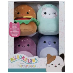 Knuffel Pluche Micromallows - Carl, Yollie, Javari, Tudor, 4-pack>Squishmallows Outlet