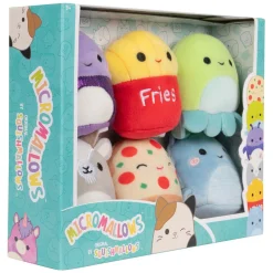 Knuffel Pluche - Micromallows Floyd, Pep, Lune, Walkers, Orphine, Axel, 6-Pack-Squishmallows