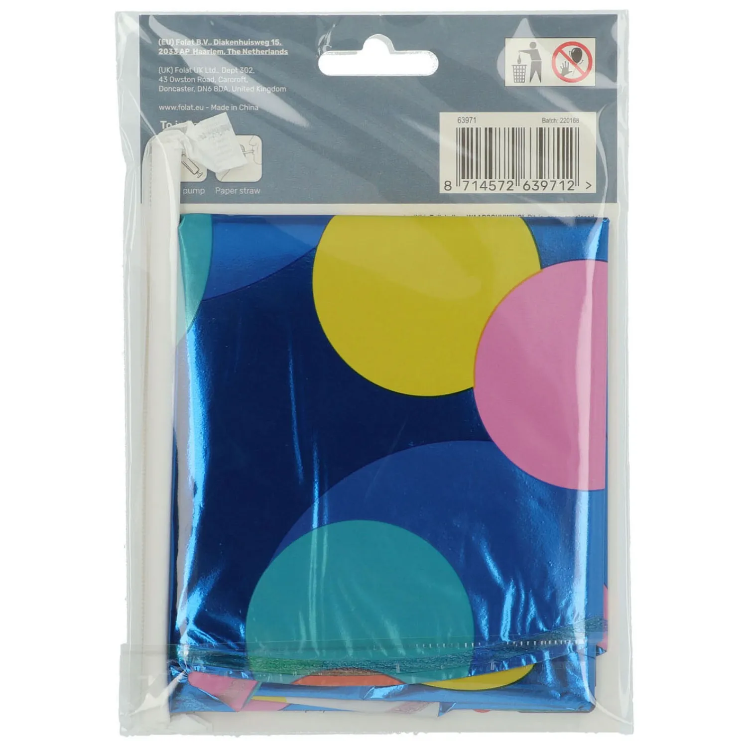 Staande Folieballon Colorful Dots Cijfer 1 - 72cm-Folat BV Hot