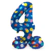 Staande Folieballon Colorful Dots Cijfer 4 - 72cm>Folat BV New