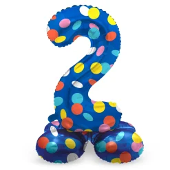 Staande Folieballon Colorful Dots Cijfer 2 - 72cm>Folat BV Sale