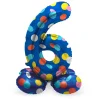 Folat BV Staande Folieballon Colorful Dots Cijfer 6 - 72cm Discount