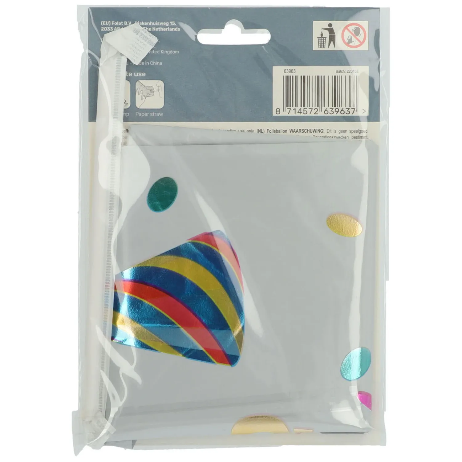 Folat BV Staande Folieballon Joyful Party Cijfer 3 -72cm Online