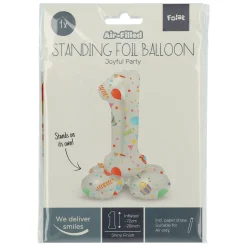 Folat BV Staande Folieballon Joyful Party Cijfer 1 -72cm Outlet