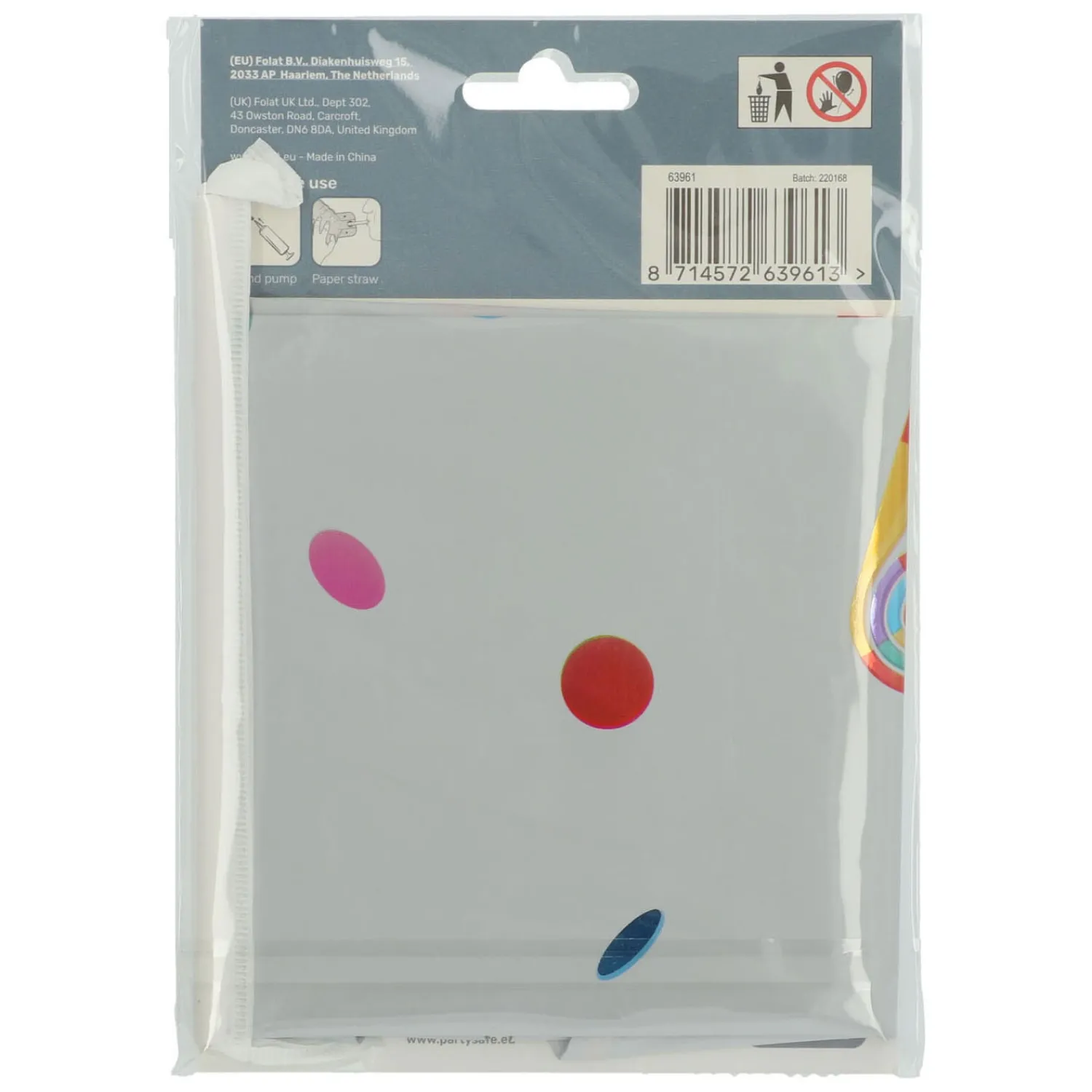 Folat BV Staande Folieballon Joyful Party Cijfer 1 -72cm Outlet