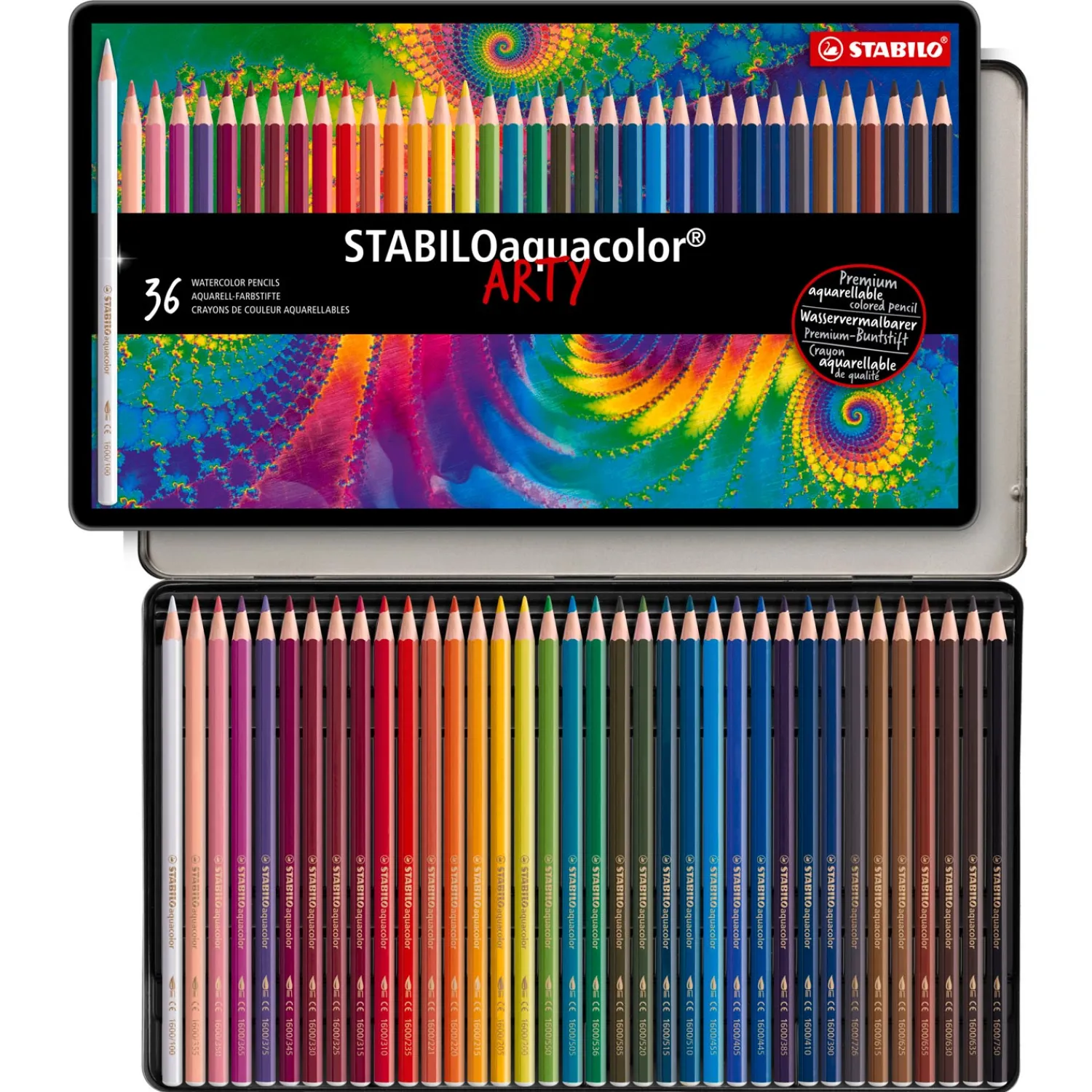 Aquacolor - Aquarel Kleurpotlood - Metalen Set 36 St.-Stabilo