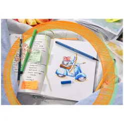 Pen 68 - Viltstift - Set met 6 Fluoriserende Stuks-Stabilo Clearance