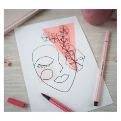 Pen 68 - Viltstift - Set met 6 Fluoriserende Stuks-Stabilo Clearance