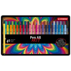 Pen 68 - Viltstift - Metalen Doos met 40 Stuks>Stabilo Best