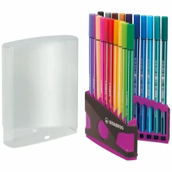 Stabilo Pen 68 - Viltstift - ColorParade - Set 20 Stuks- Antraciet/Roze New